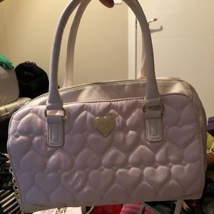 Pink/ white handbag